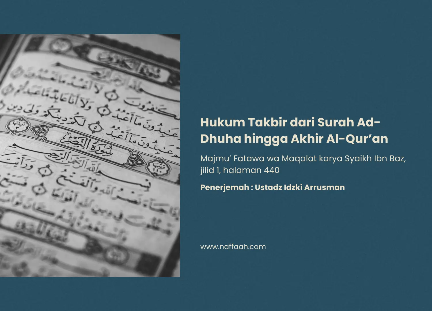 Hukum Takbir dari Surah Ad-Dhuha hingga Akhir Al-Qur’an